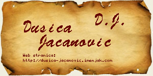 Dušica Jacanović vizit kartica